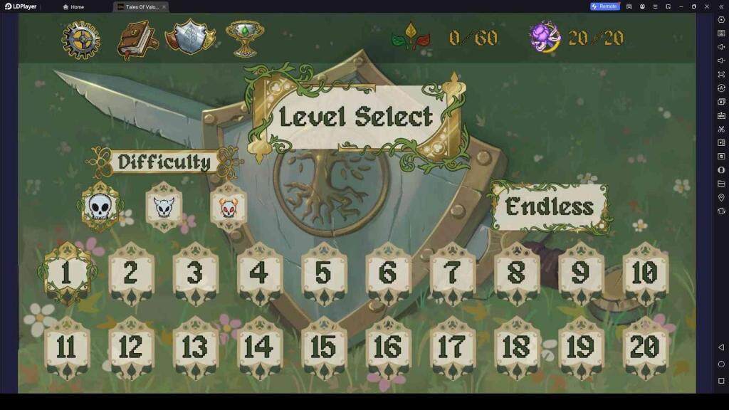 Choose a Difficulty in Tales of Valoris