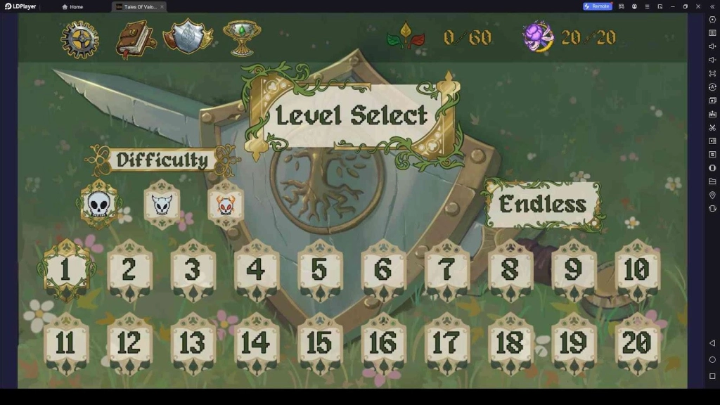 Choose a Difficulty in Tales of Valoris