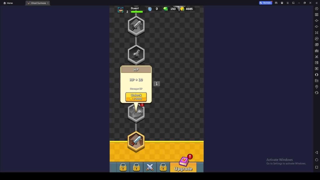 Go for Upgrades in Ghost Survivors : Pixel Hunt