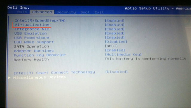 Dell 컴퓨터에서 VT 활성화 방법