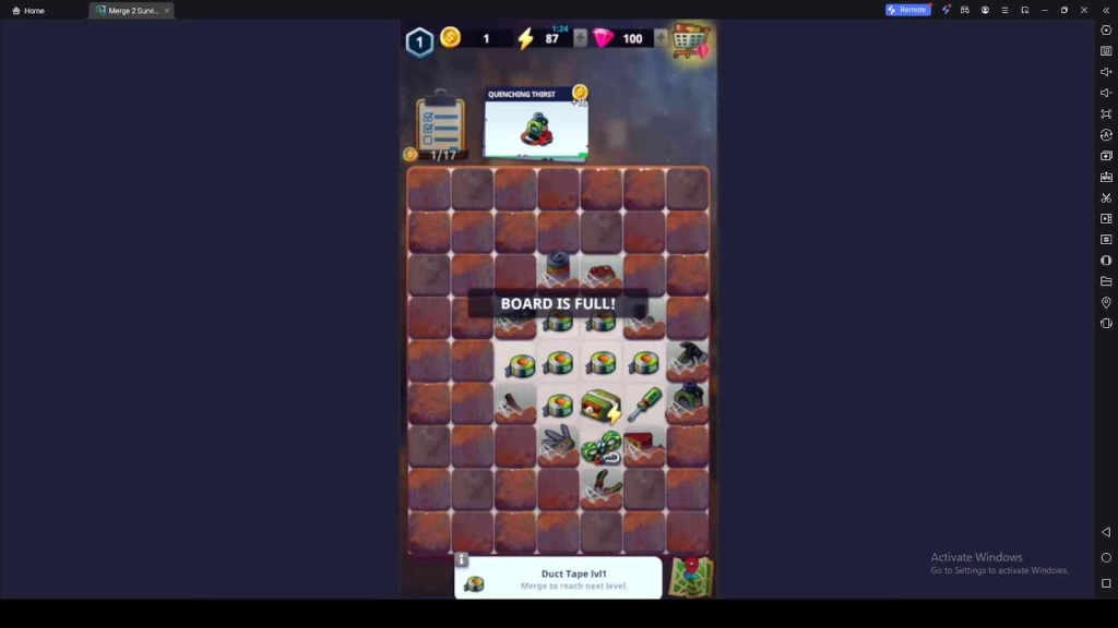 Tap the Item to Learn How to Craft