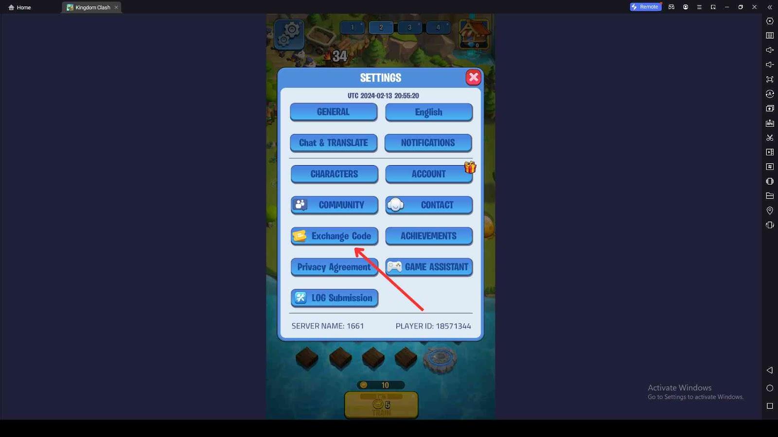 Redeeming Process for the Codes in Kingdom Clash