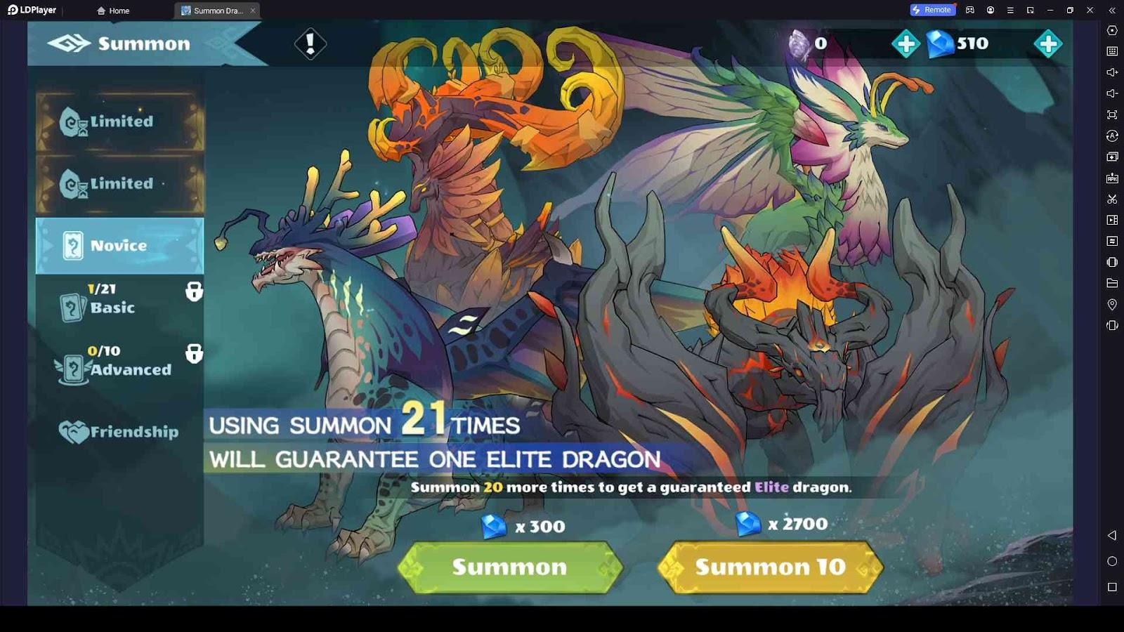  Summon Dragons 2 reroll 