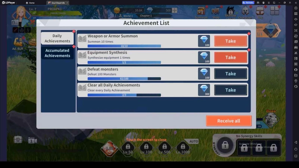 Complete Your Achievements