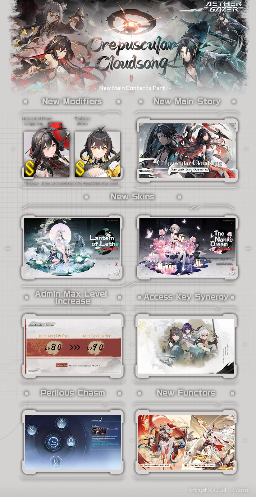 Aether Gazer (Global) อัปเดต Crep Muscle Cloudsong เนื้อเรื่อง ตัวละครใหม่ และอื่นๆ อีกมากมาย