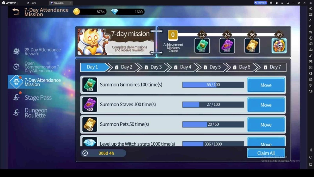 Take Part in Witch Idle Events