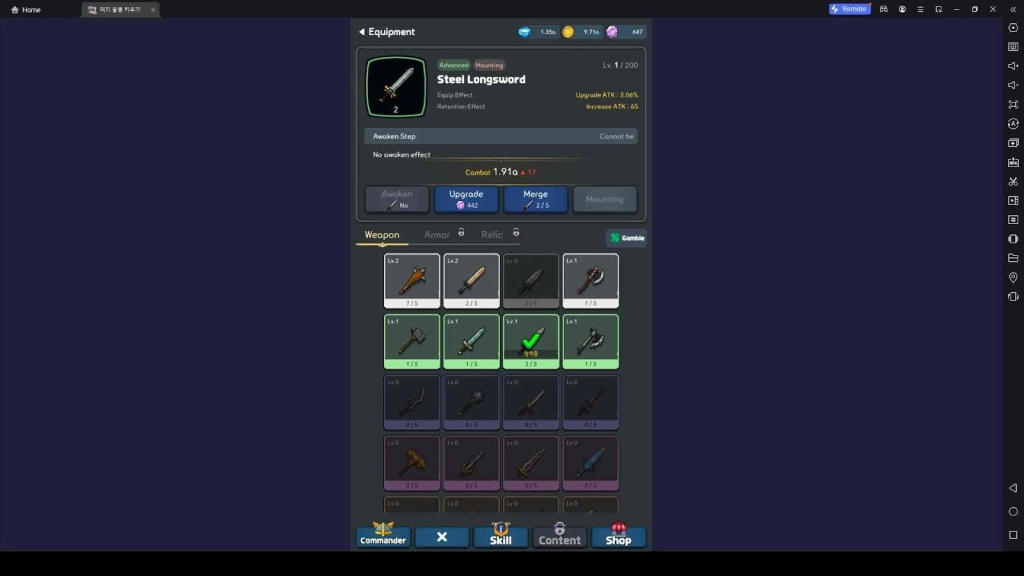 Equip Better Weapons