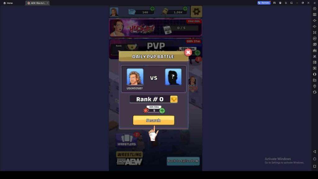 PvP Arena in AEW: Rise to the Top