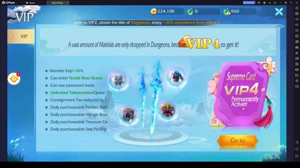 Get to VIP Level 4