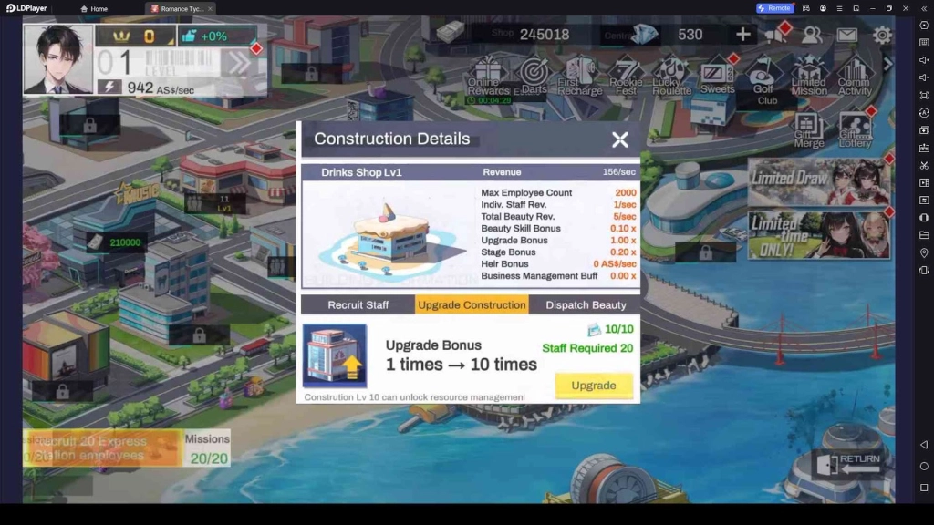 Upgrade the Construction