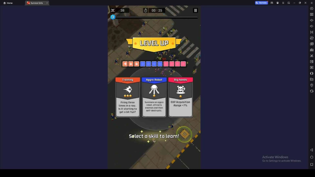 Choose Your Skills for Battles