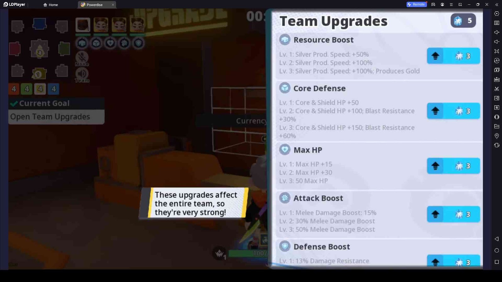 Strengthen the Team with Team Upgrades