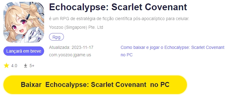 Um novo mundo pós-apocalíptico te aguarda em Echocalypse: Scarlet Covenant