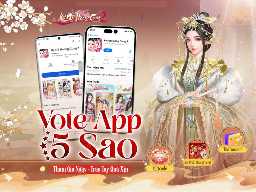 Kỳ Nữ Hoàng Cung 2 - Funtap: Tổng hợp giftcode tân thủ, cách nhập code