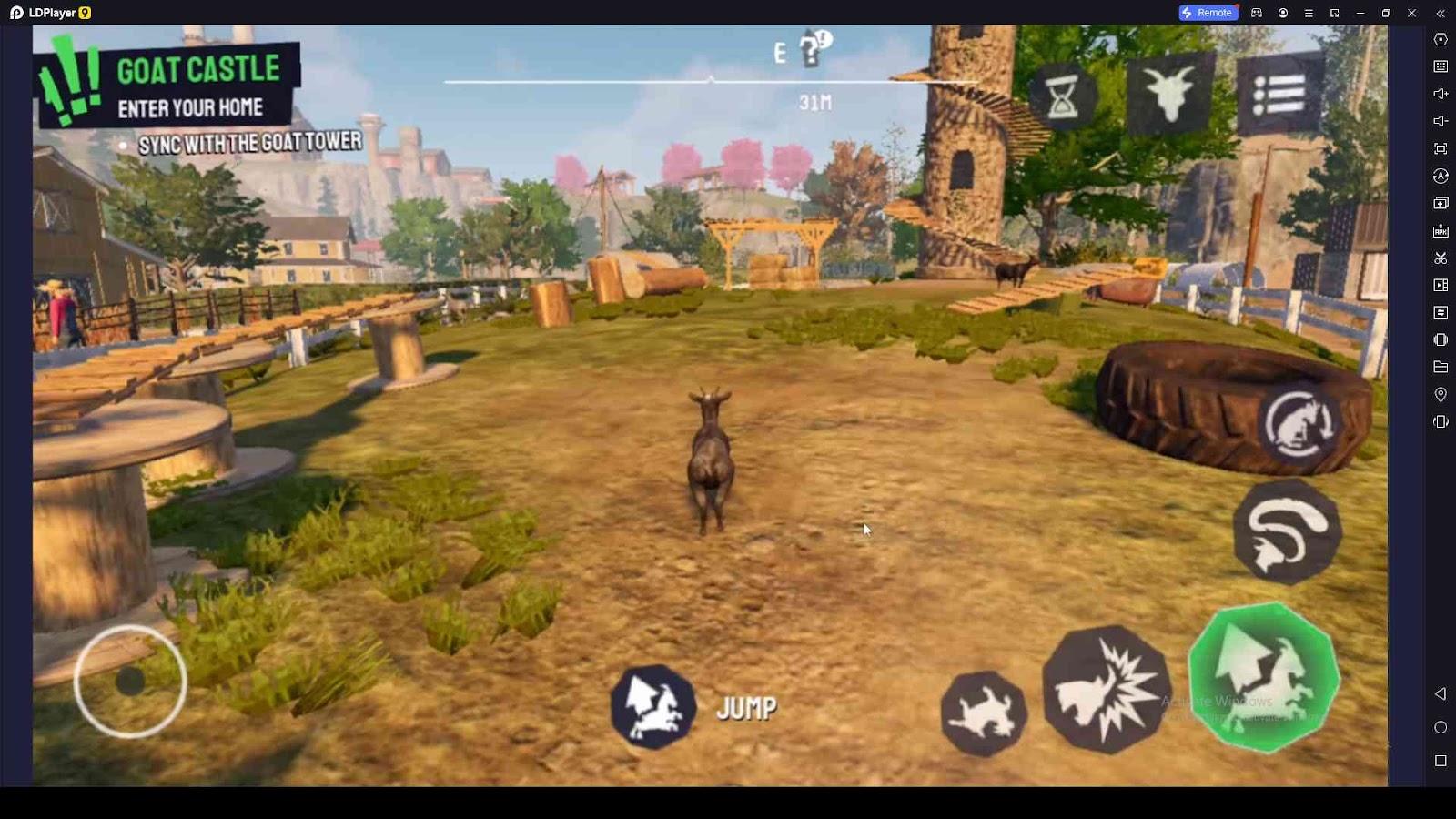 Exploring in Goat Simulator 3