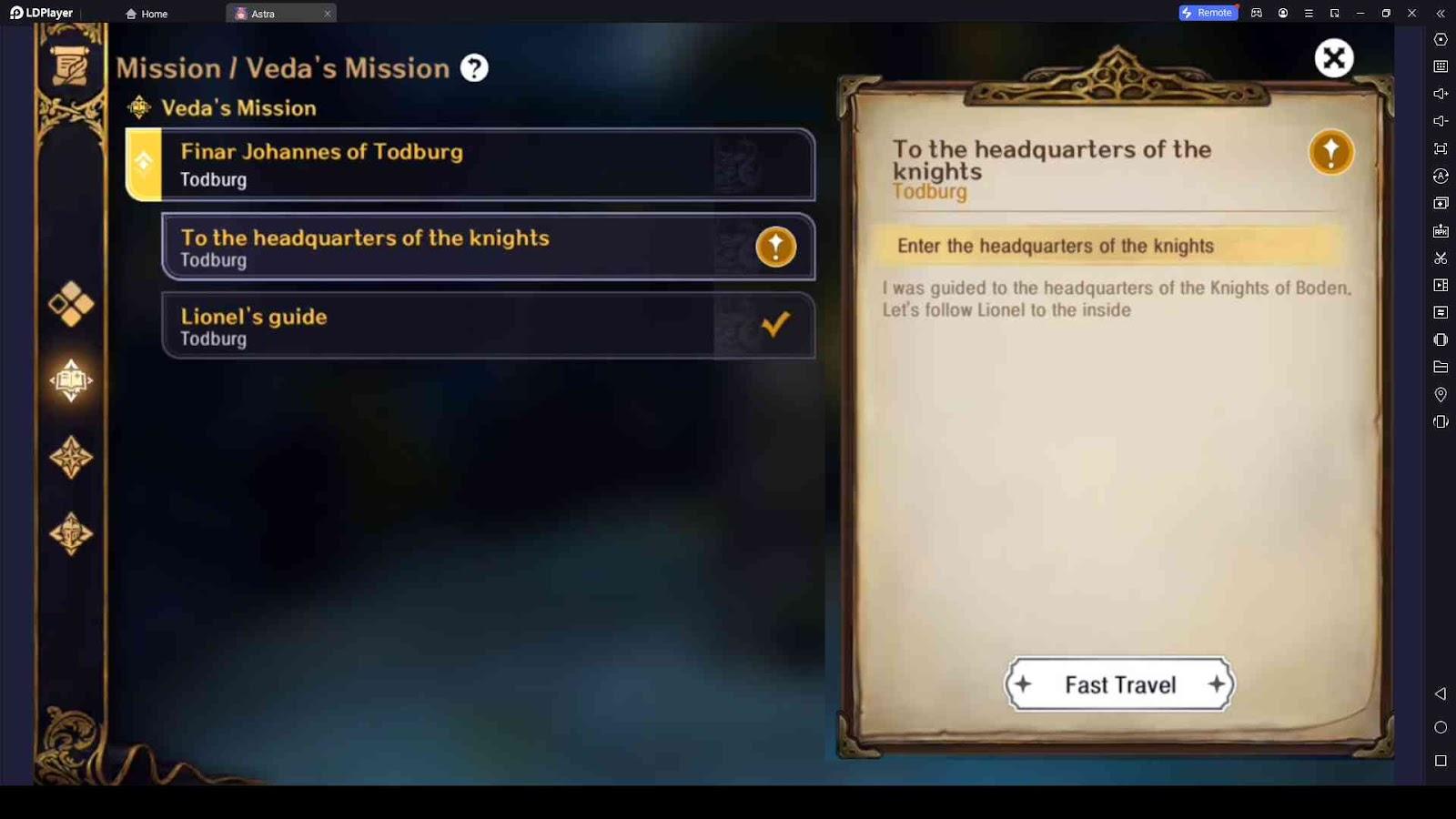Missions to Complete in ASTRA: Knights of Veda
