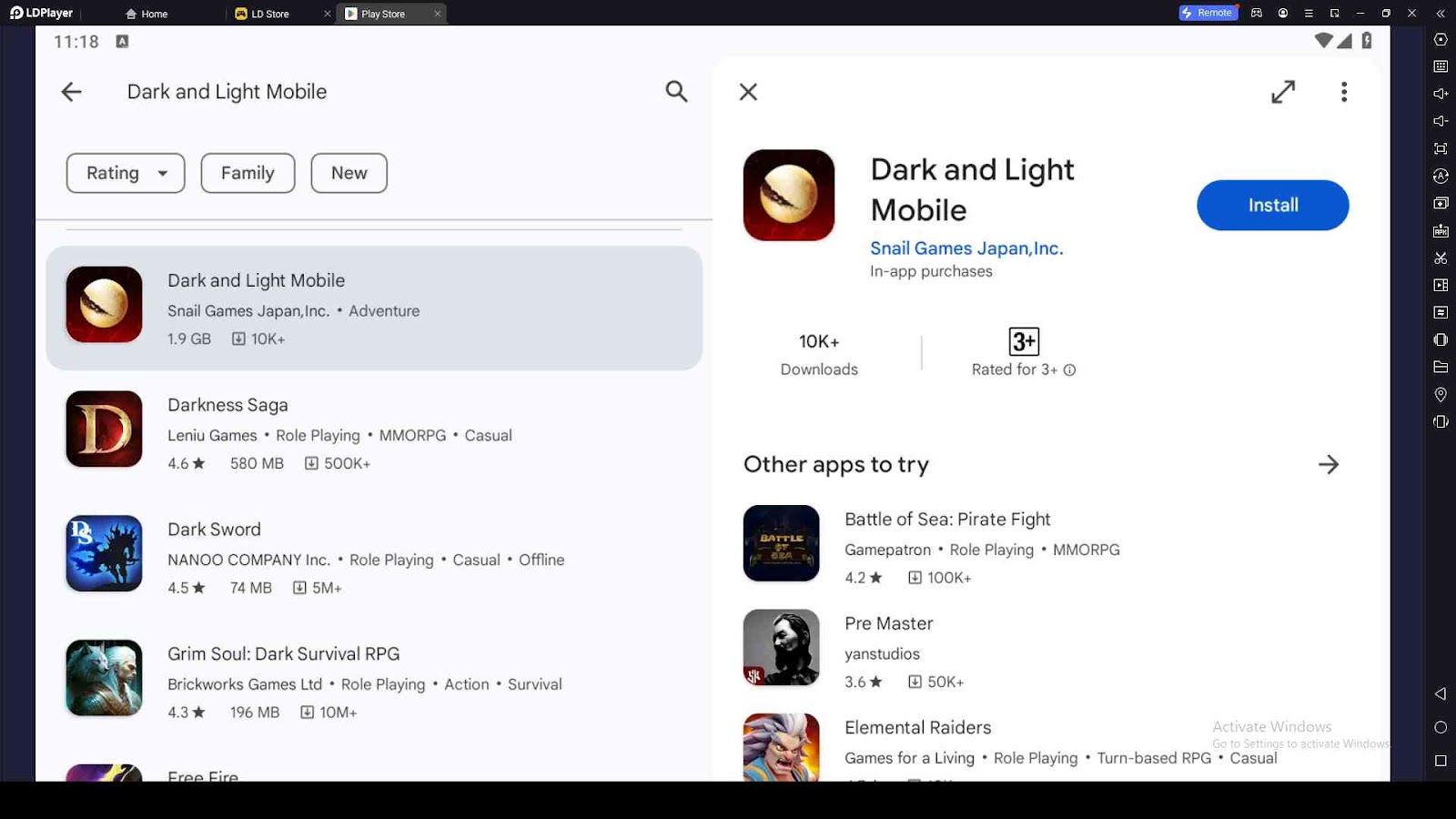 Playing Dark And Darker Mobile on PC with LDPlayer