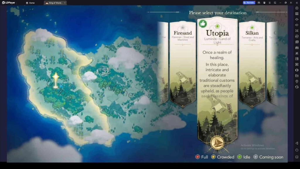 Choose a Destination to Revive the Civilization