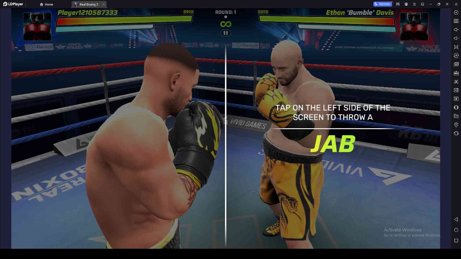 Repeat the Tutorial in Real Boxing 3 