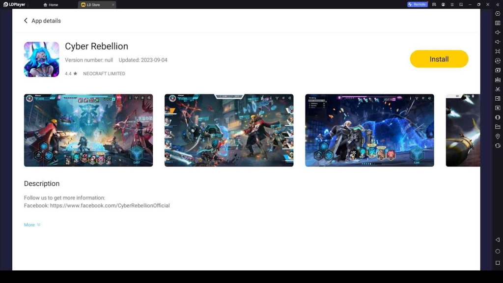 Playing Cyber Rebellion on PC with LDPlayer