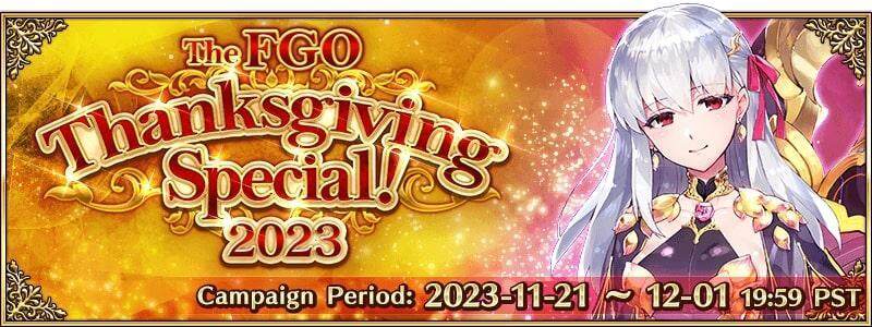 Fate/Grand Order Thanksgiving Celebration Campaign Rewards Guide