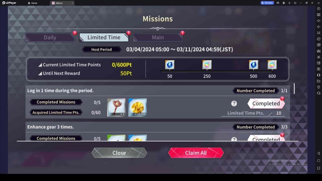 Complete Missions in PotK: Alternative Imitation