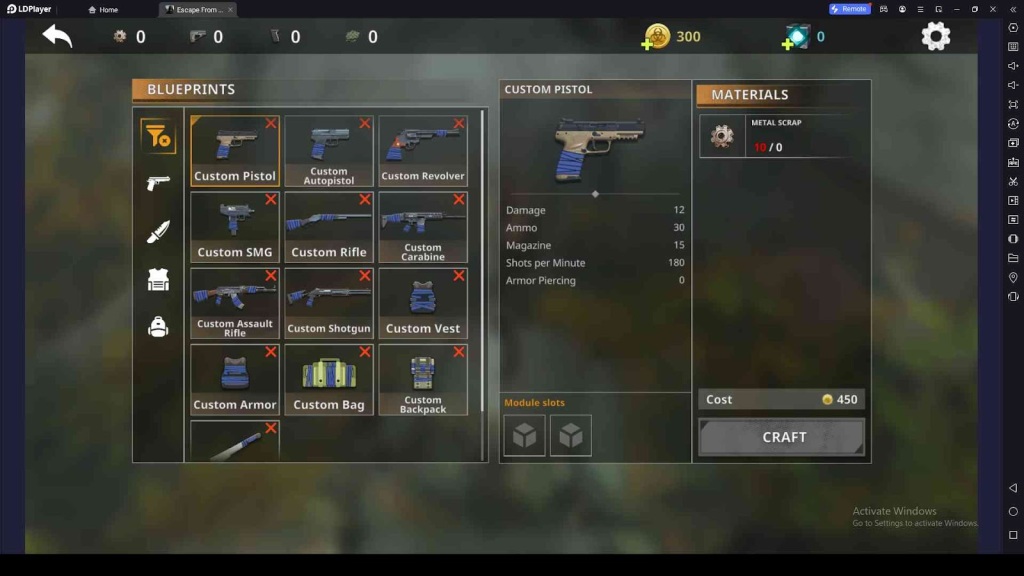 Craft Items in Last Escape: Wasteland Warzone