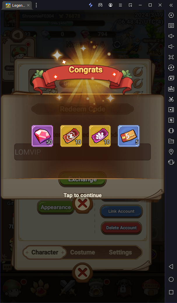 Legend of Mushroom	Redeem Codes March 2025