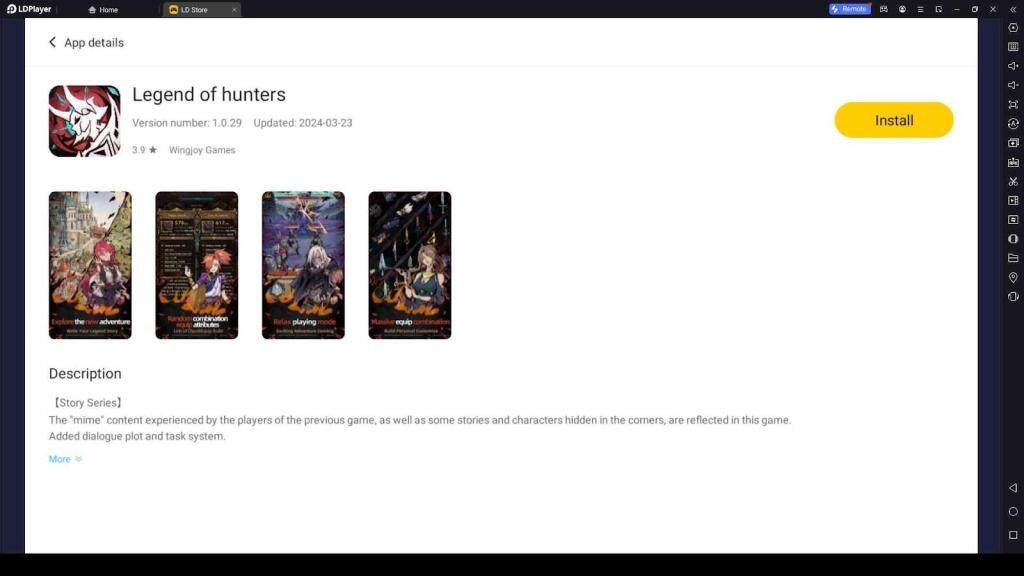 Playing Legend of Hunters on PC with LDPlayer