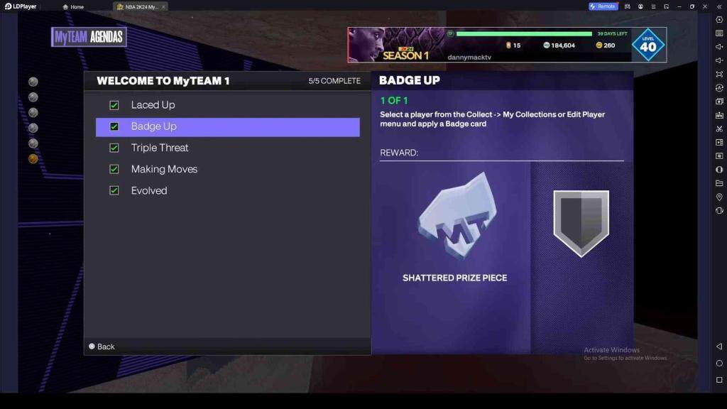 Earning Badges and Completing Agenda Missions