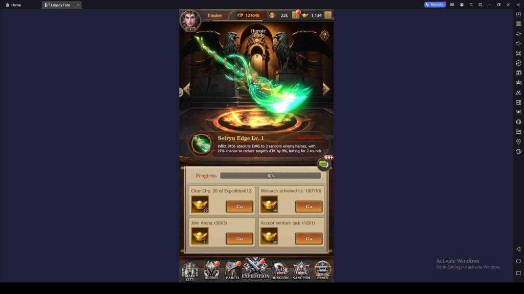 Unlock Heroic Blades