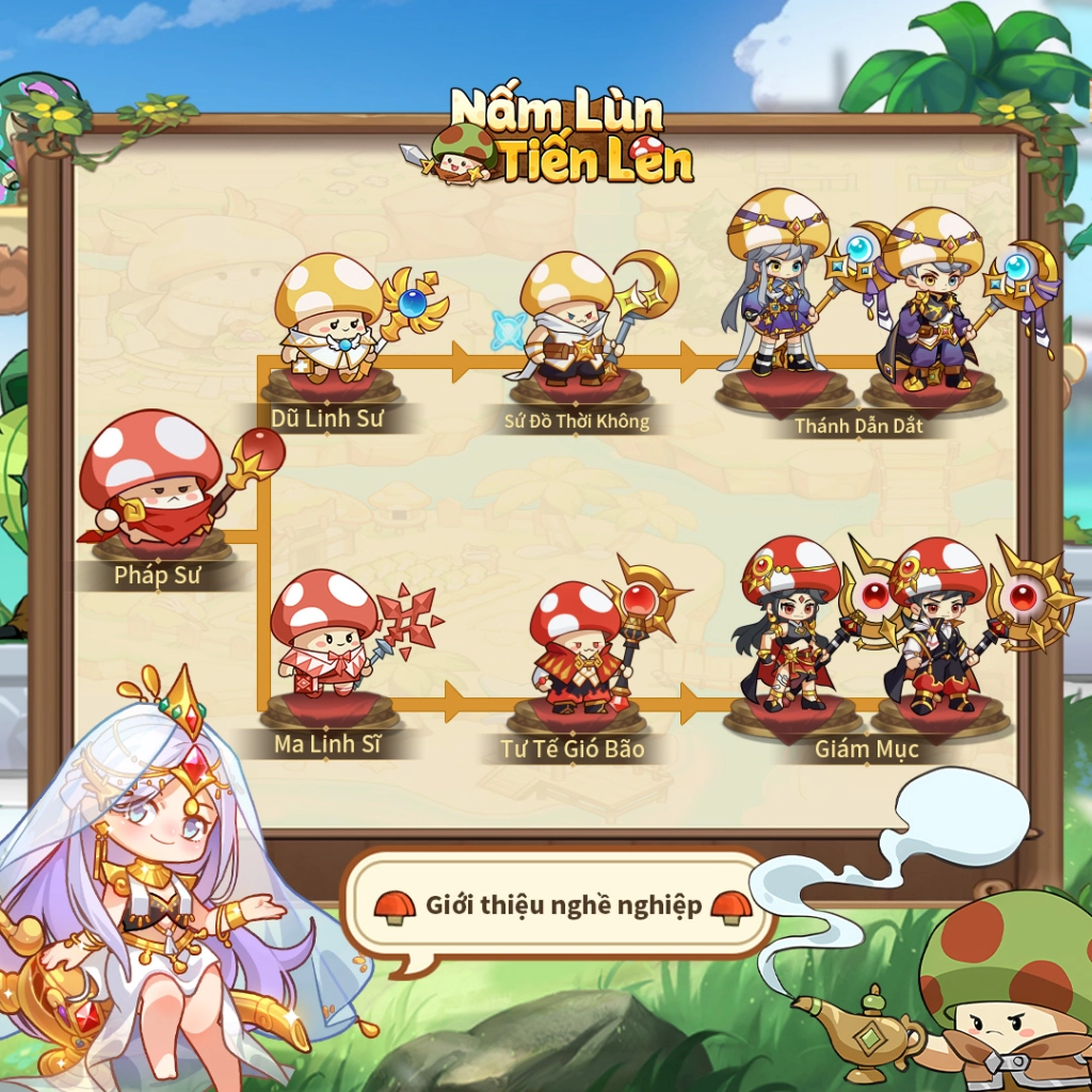 Nấm Lùn Tiến Lên: hướng dẫn chọn nghề cho tân thủ