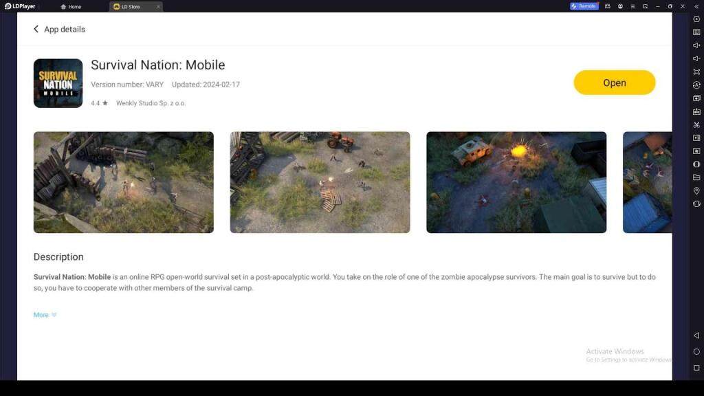 Playing Survival Nation Mobile on PC with LDPlayer