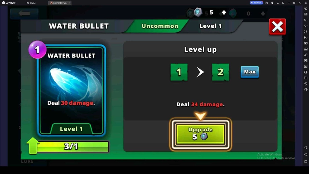 Upgrade the Spells in Elemental Raiders