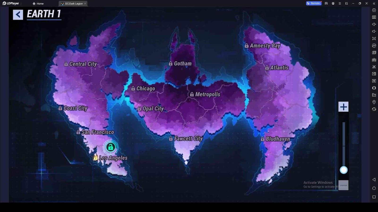 DC Dark Legion World Map