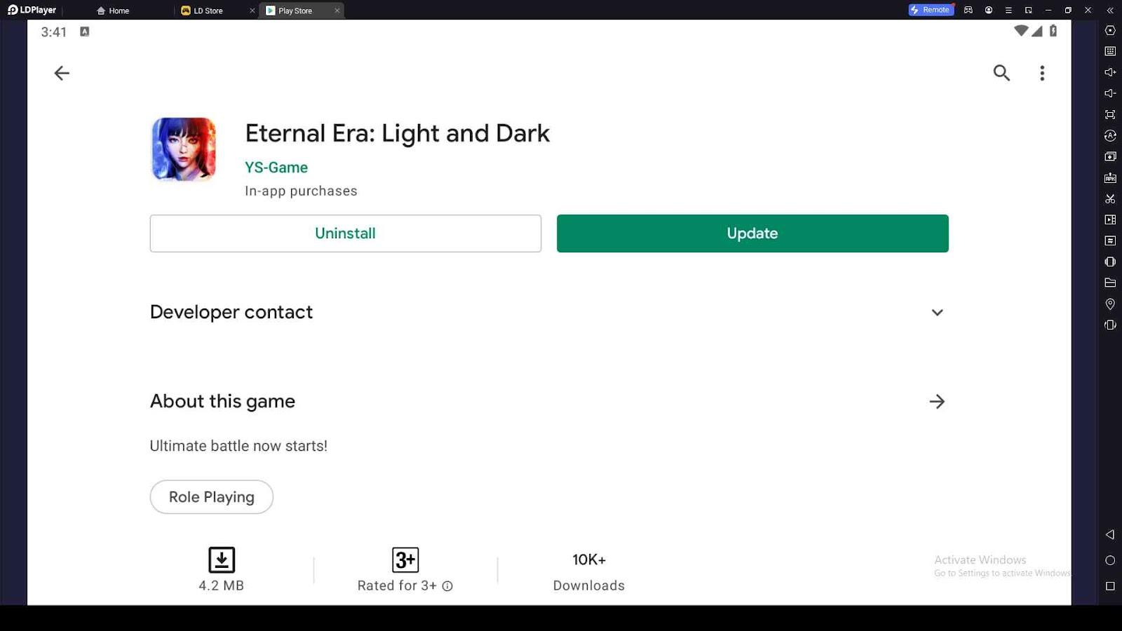 Playing Eternal Era: Light and Dark on PC with LDPlayer