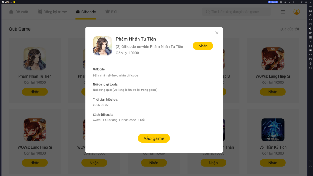 Phàm Nhân Tu Tiên: tổng hợp giftcode & cách nhập mới nhất