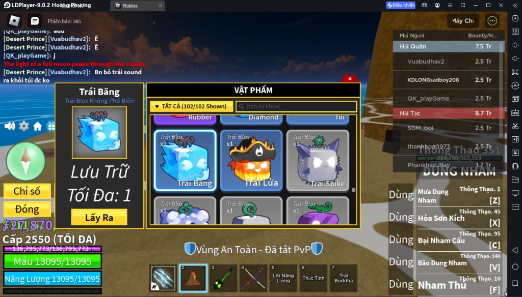 Roblox: Top 5 Trái Ác Quỷ Giúp Người Chơi Farm Nhanh Nhất Blox Fruits
