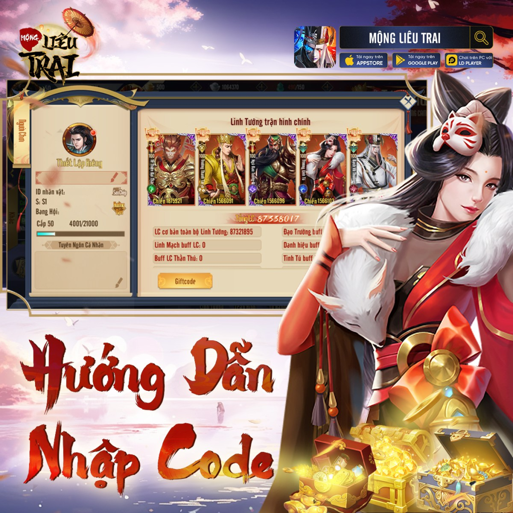 Mộng Liêu Trai tổng hợp giftcode và hướng dẫn cách nhập
