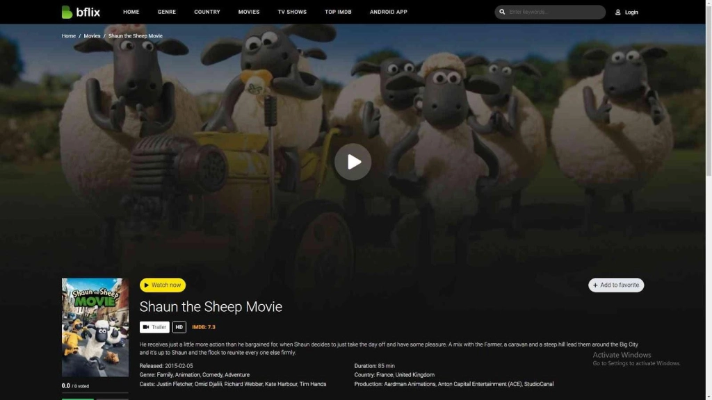 How do you watch movies and TV series from BFlix?