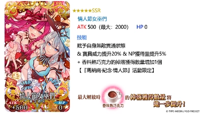 《Fate/Grand Order》繁中版舉辦全新情人節2023活動