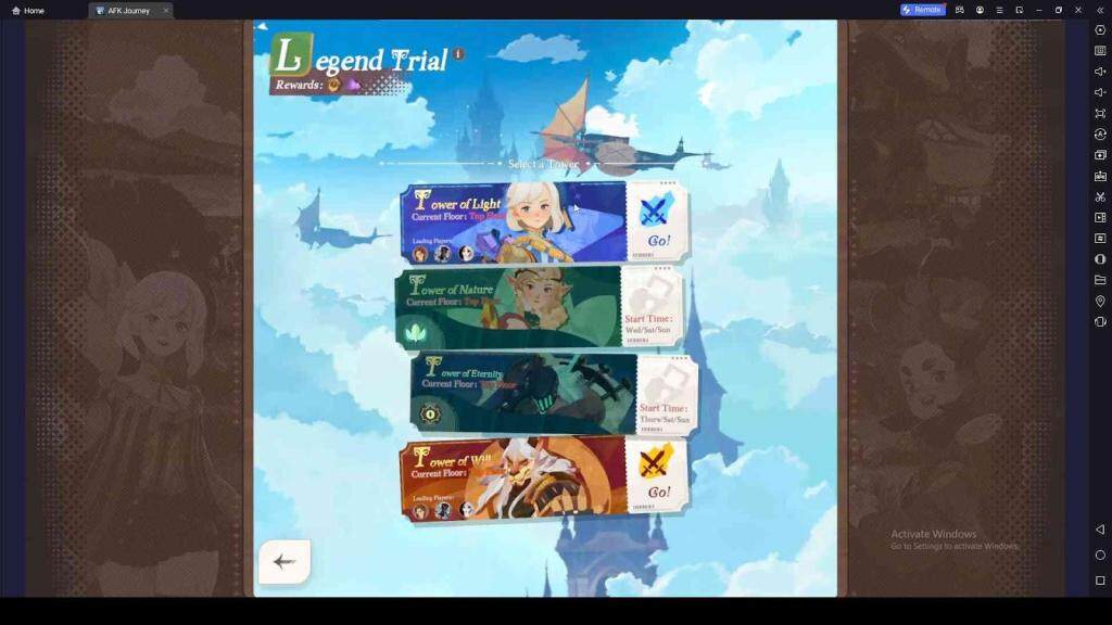 Legend Trial Challenges