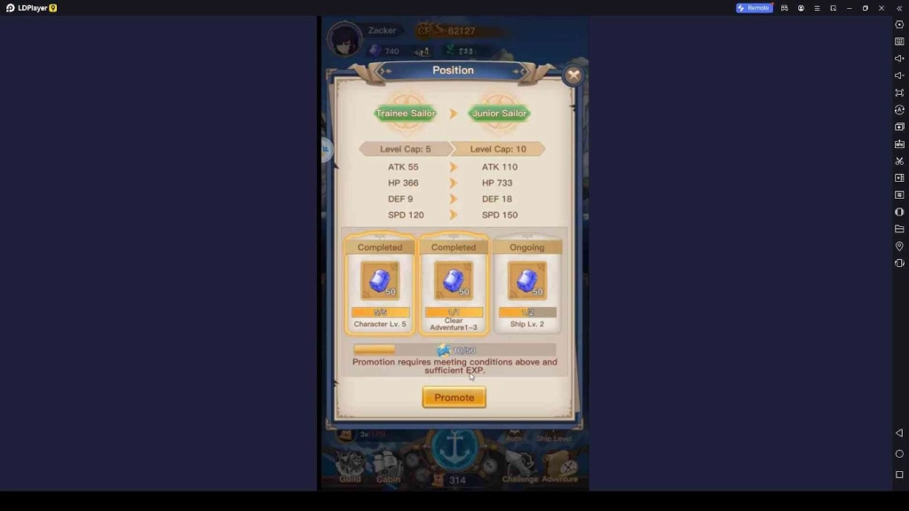 Promote the Position of the Character in Endless Sailing