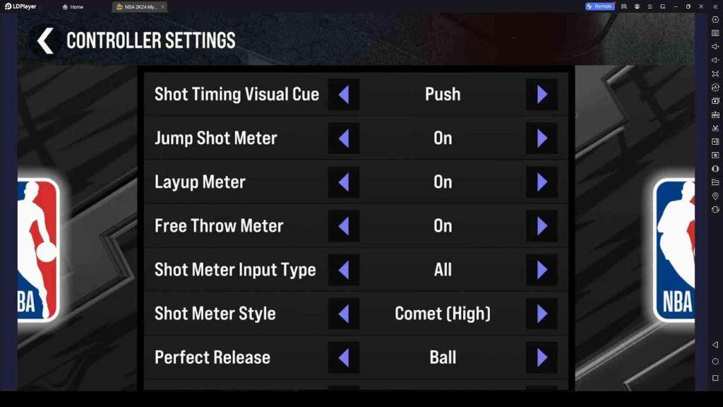 Controller Settings