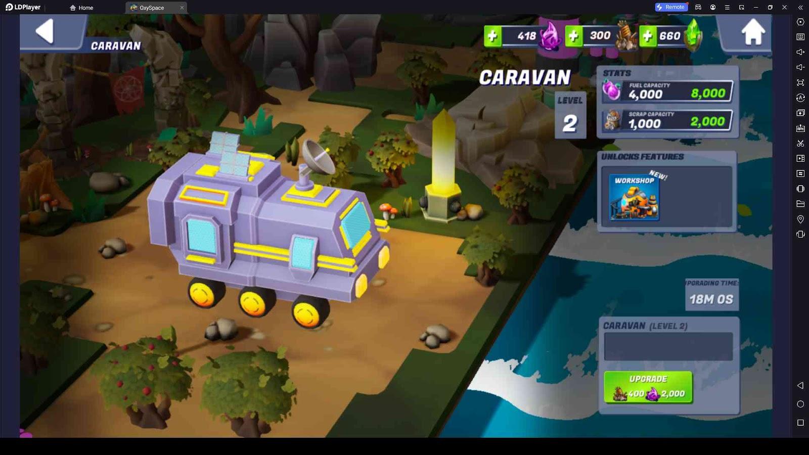 Upgrade the Caravan in OxySpace
