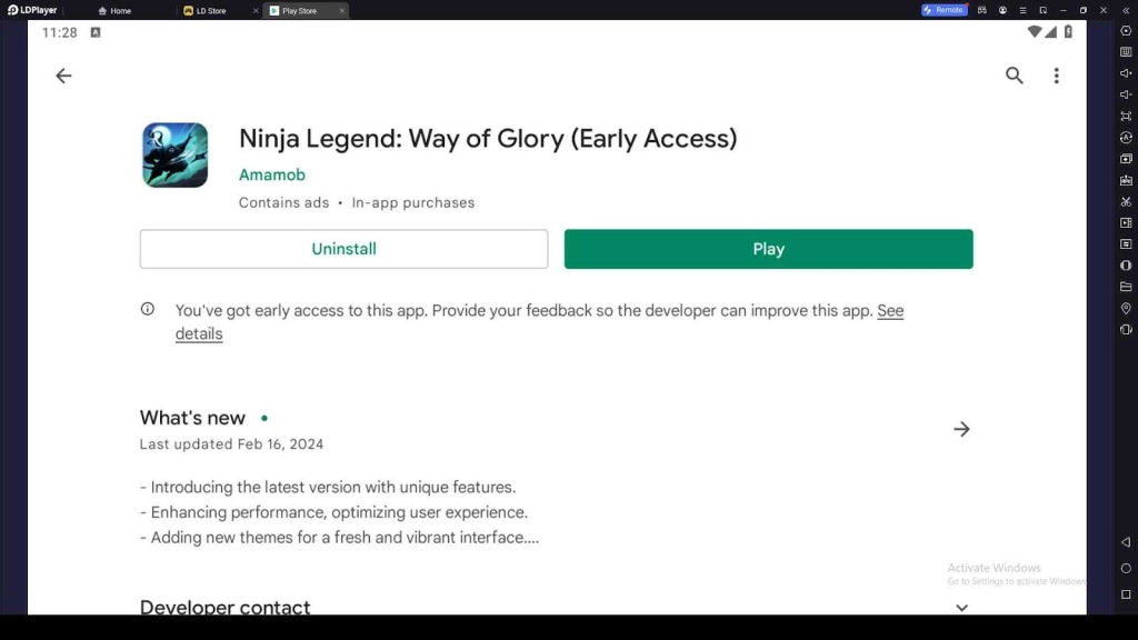 Playing Ninja Legend Way of Glory on PC with LDPlayer