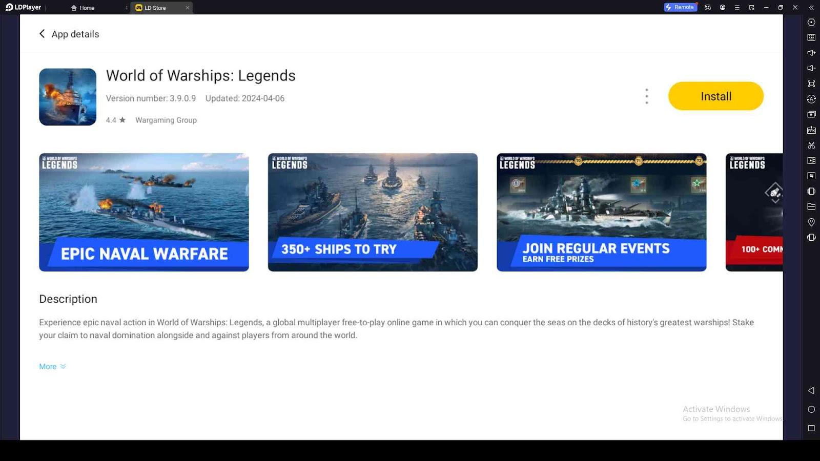 Playing World of Warships: Legends on LDPlayer