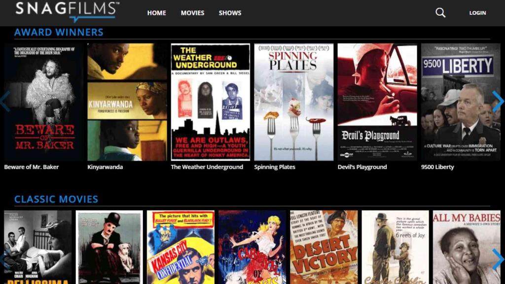 2. SnagFilms.com