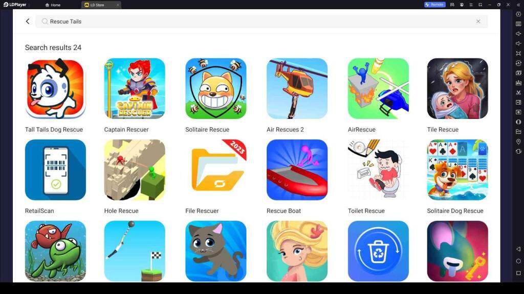 Playing Rescue Tails on PC with LDPlayer