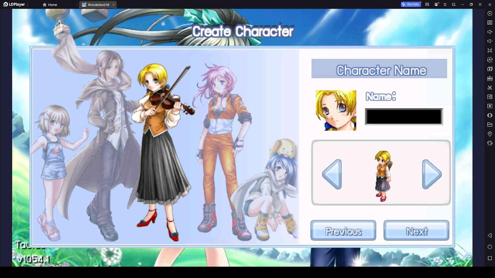 Creating Your First Wonderland M Character